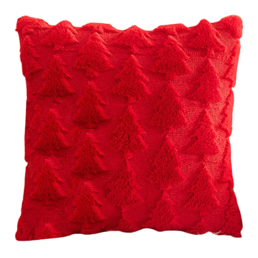 Christmas Pillow Covers 45x45cm Throw Pillow Covers Soft Plush Pillowcase for Couch Sofa Holiday Festivals Winter Home Decor