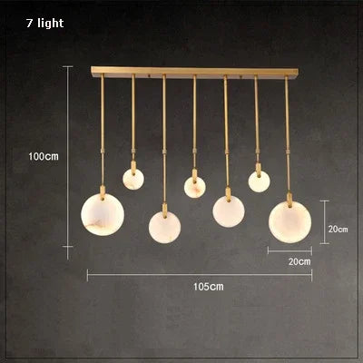 Scandinavian LED Marble Gold Home Decor Designer Chandelier Lighting 2025 New Trend Living Room Tone Chandelier
