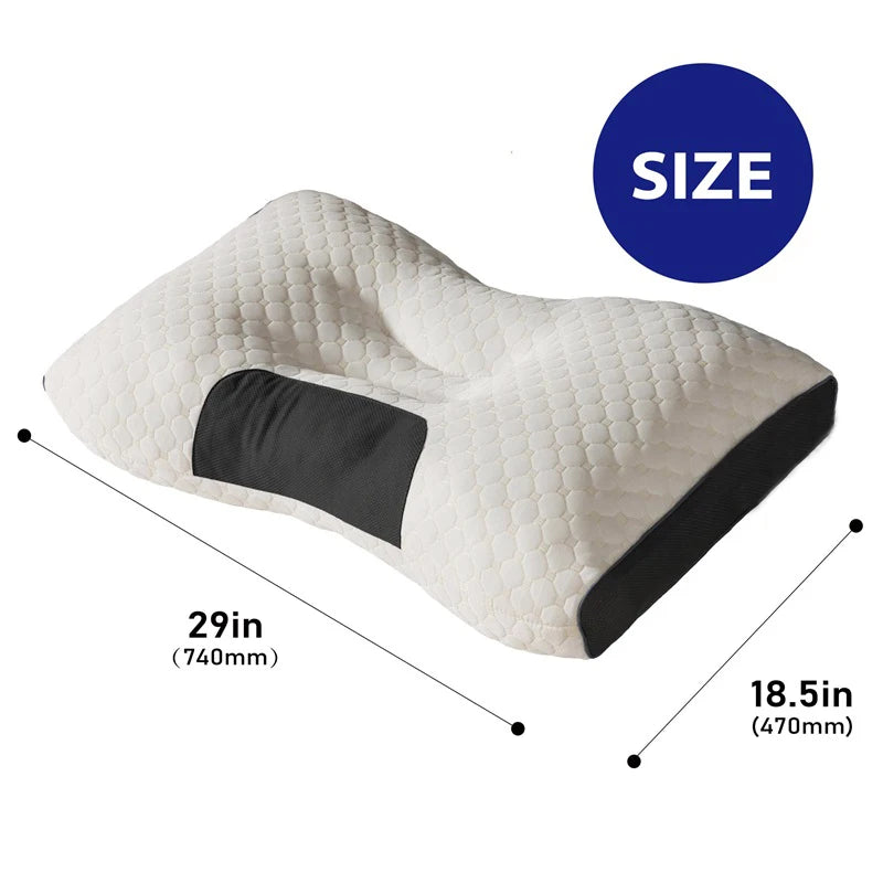 1pc/2pcs Neck Pillow For Sleeping Soft, Adjustable Ergonomic Contour Support Pillow, High Quality Pillow Core, Removable Cove