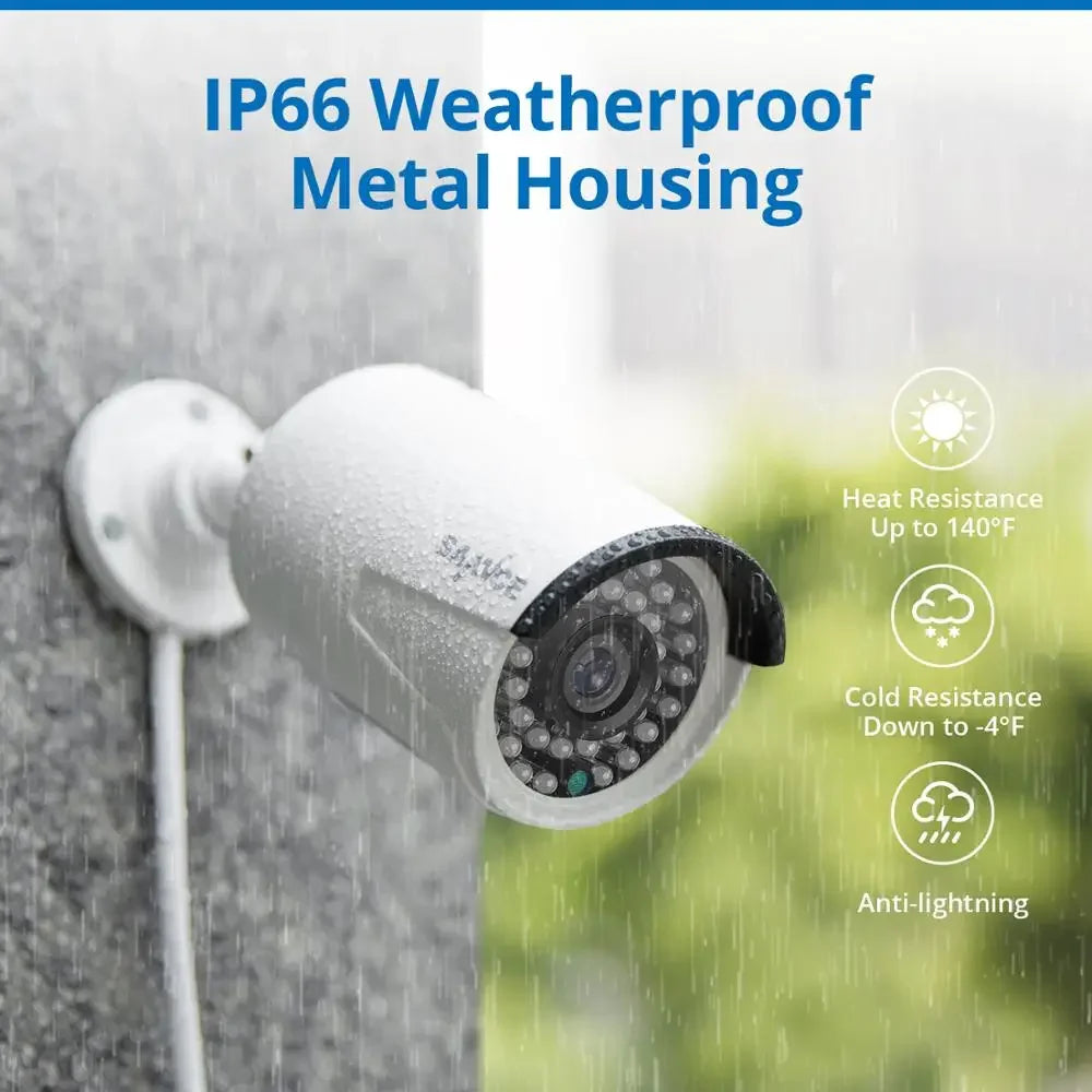 SANNCE 2PCS Ultra HD 3MP POE Camera Outdoor Indoor Weatherproof Security Network Bullet EXIR Night Vision Email Alert Camera Kit