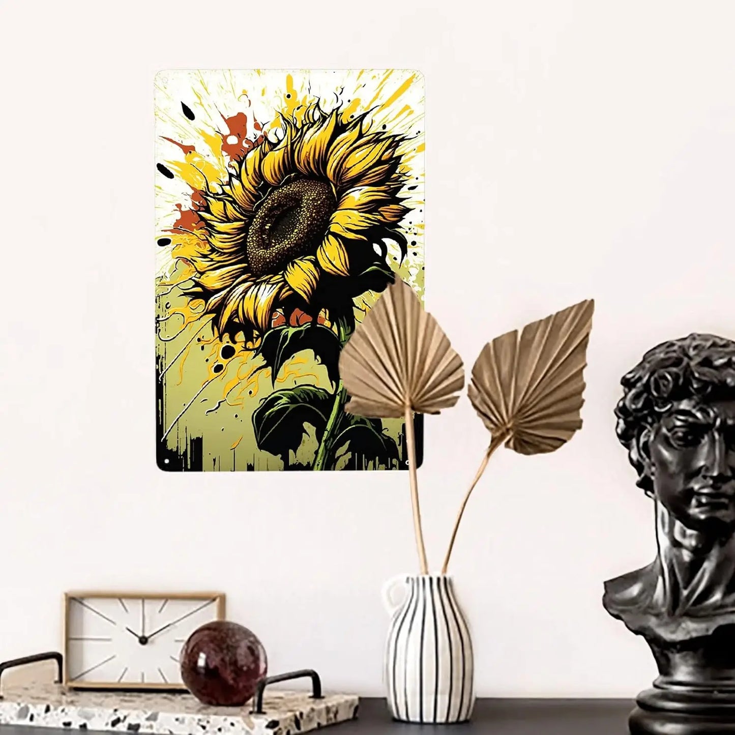 Sunflower Metal Poster Sign Decor Funny Aluminum 12x8 Inch Posters for Gifts for Bar Accessories Bathroom Wall Art