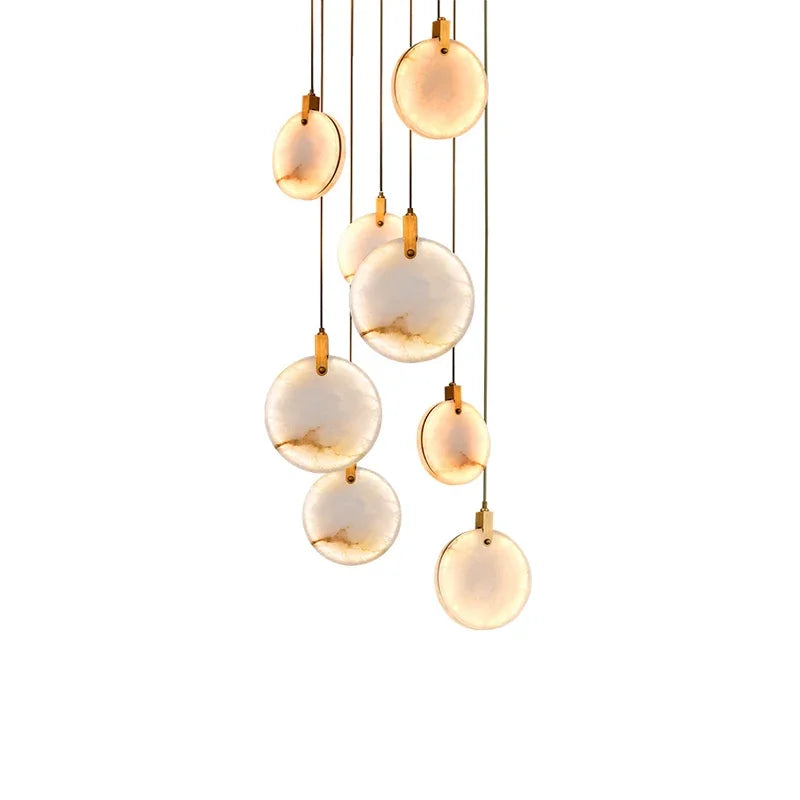 Scandinavian LED Marble Gold Home Decor Designer Chandelier Lighting 2025 New Trend Living Room Tone Chandelier