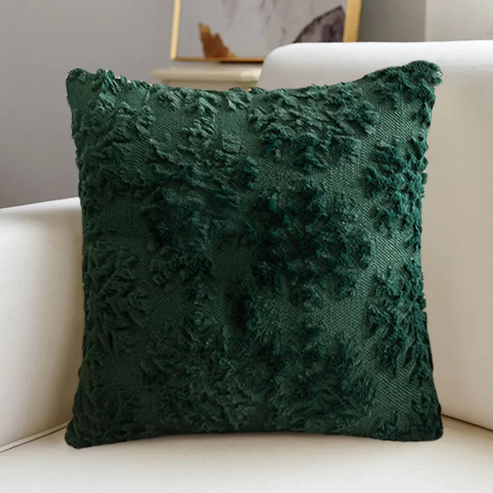 Christmas Pillow Covers 45x45cm Throw Pillow Covers Soft Plush Pillowcase for Couch Sofa Holiday Festivals Winter Home Decor