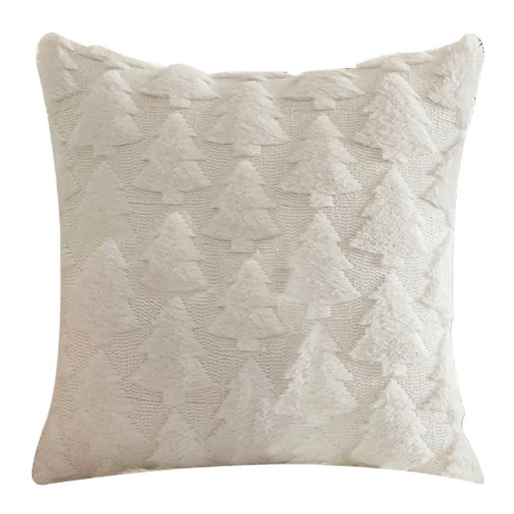 Christmas Pillow Covers 45x45cm Throw Pillow Covers Soft Plush Pillowcase for Couch Sofa Holiday Festivals Winter Home Decor