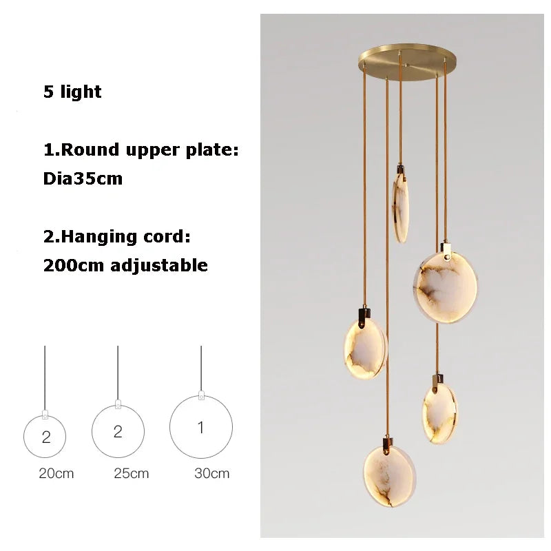 Scandinavian LED Marble Gold Home Decor Designer Chandelier Lighting 2025 New Trend Living Room Tone Chandelier