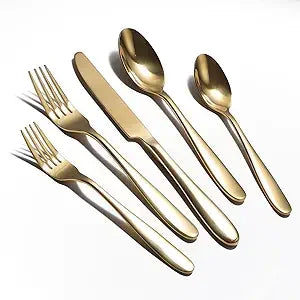 8-Person Stainless Steel Flatware Set, 40-Piece Elegant Tableware Cutlery with Mirror Finish
