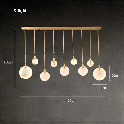 Scandinavian LED Marble Gold Home Decor Designer Chandelier Lighting 2025 New Trend Living Room Tone Chandelier